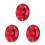 3Pièces Cache-Centre Roue Rouge Aluminium Protection Poussière Eau 7