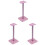 3Pièces Support Suspendu Rose Simple Pour Casques Audio 2