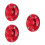 3Pièces Cache-Centre Roue Rouge Aluminium Protection Poussière Eau 5