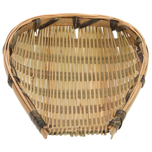 4Pièces Mini Panier Artisanal En Bambou Suspendu Décor École Multi 1