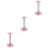 3Pièces Support Suspendu Rose Simple Pour Casques Audio 5