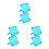 6Pièces Support Livre Pliable Bleu ABS Portable Pour Enfants Usage 6