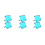 6Pièces Support Livre Pliable Bleu ABS Portable Pour Enfants Usage 7