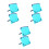 6Pièces Support Livre Pliable Bleu ABS Portable Pour Enfants Usage 8