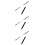 3Pièces Pinceaux Nail Art Blancs Structure Solide Usage DIY 7