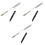 3Pièces Pinceaux Nail Art Blancs Structure Solide Usage DIY 2