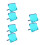 6Pièces Support Livre Pliable Bleu ABS Portable Pour Enfants Usage 5