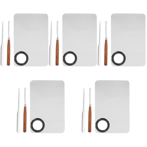 5Ensembles Palettes Métal Colorées Spatules Beauté Durables 2
