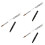 3Pièces Pinceaux Nail Art Blancs Structure Solide Usage DIY 5