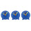 3Pièces Décorative Bleue Apprentissage Temps Pile 5