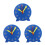 3Pièces Décorative Bleue Apprentissage Temps Pile 7
