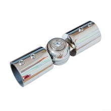 Screws 90180 Degree Angle Adjustment Corner Elbow Connector For Bay Curtain Rods, 304 Stainless Steel, 19mm Chrome