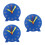 3Pièces Décorative Bleue Apprentissage Temps Pile 8