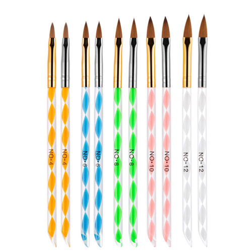 6Ensembles Nail Art Nylon Mélangées Pour Design Ongles