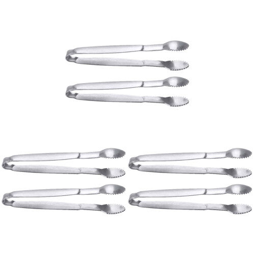 6Pièces Pinces En Acier Inoxydable Argentées Mini Pour Sucre Glace 1