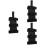 3Pièces Fixation Extincteur Noir Nylon Compatible Auto 8