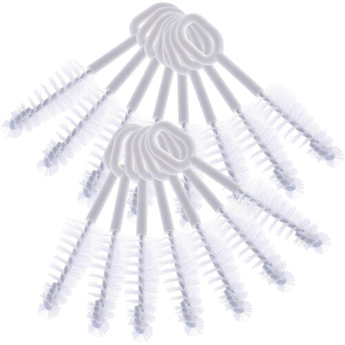45Pièces Brosse De Bouteille Long Blanche Pour Nettoyage Maison 1