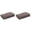 2Pièces Coussinets Imperméables Marron Pour 6