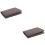 2Pièces Coussinets Imperméables Marron Pour 4