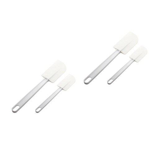 8Pièces Spatules Racloirs Silicone Blancs Cuisine 2