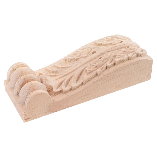 5Pièces Décorations Bois Sculptées Khaki Appliques Coins Élégants 2