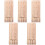 5Pièces Décorations Bois Sculptées Khaki Appliques Coins Élégants 5