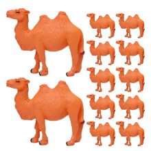 12St Kleurrijke Plastic Kameel Miniaturen Realistisch Tuinfiguren