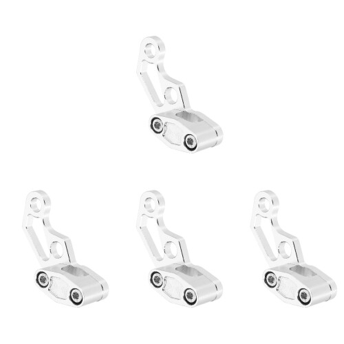 4Pièces Clips Fixation Aluminium Argenté Maintien Sécurisé 2