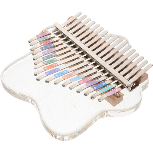 2Pièces Piano Doigt Transparent Kalimba 17 Touches Compact 1