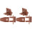 4Ensembles Kit Réparation Tiroirs Arrêts Glissières Marron 4