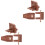 4Ensembles Kit Réparation Tiroirs Arrêts Glissières Marron 5