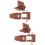 4Ensembles Kit Réparation Tiroirs Arrêts Glissières Marron 9