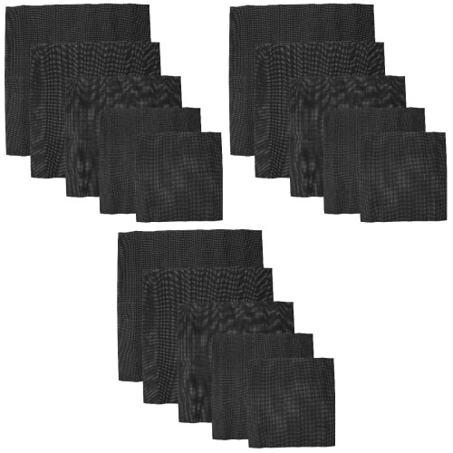15Pièces Toile Brodée DIY Coton Noir Facile Gestion Fil Pour Points 2