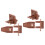 4Ensembles Kit Réparation Tiroirs Arrêts Glissières Marron 6