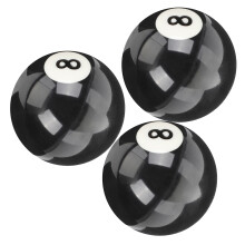 6Pièces Boules De Billard En Résine Noires Pour Jeu Durable