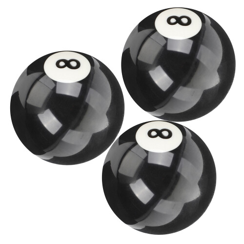 6Pièces Boules De Billard En Résine Noires Pour Jeu Durable