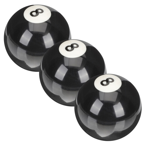 6Pièces Boules De Billard En Résine Noires Pour Jeu Durable 1