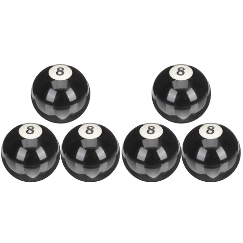 6Pièces Boules De Billard En Résine Noires Pour Jeu Durable 2