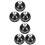 6Pièces Boules De Billard En Résine Noires Pour Jeu Durable 7