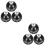 6Pièces Boules De Billard En Résine Noires Pour Jeu Durable 6