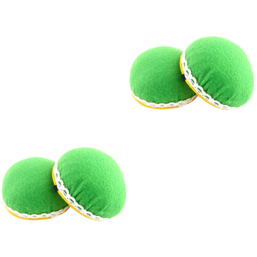 4Pièces Coussin Épingles Vert Ovale Avec Bordure Dentelle Pour Couture 2