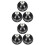 6Pièces Boules De Billard En Résine Noires Pour Jeu Durable 5
