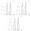 12Pièces Colliers Choker Perles Colorées Plage 5