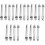 20Pièces Vis Fixation Robuste Acier Carbone Argent 5