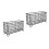 2Pcs Durable Iron Rack Rabbit Feeder Household Bunny Feeder Black 8