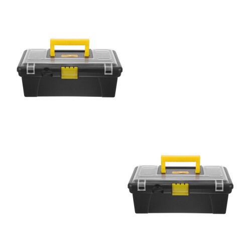 2Pcs Multi-Purpose Plastic Tool Case Large Capacity Car Storage 1