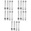 20Pièces Vis Fixation Robuste Acier Carbone Argent 8