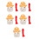 5Pcs Beginner 6-Hole Ocarina Kids Ceramic Mushroom Wind Instruments 8