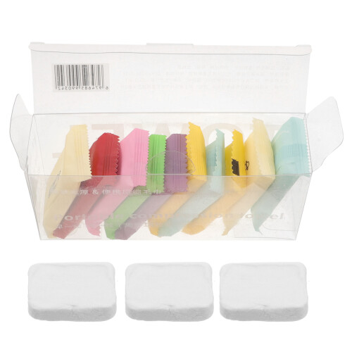 28Pièces Serviettes Compressées Voyage Coton Doux Multiusage Portable 1