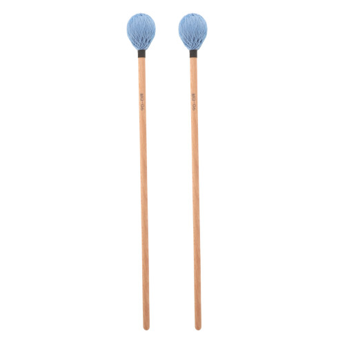 5Pairs Practical Maple Wood Drumsticks Blue Wool for Tongue Drum